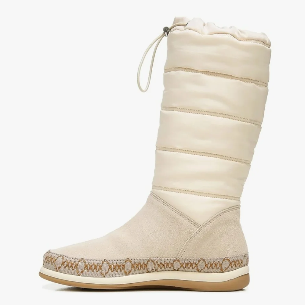 Zodiac Cream Winter Puffer & Suede Tall Boots